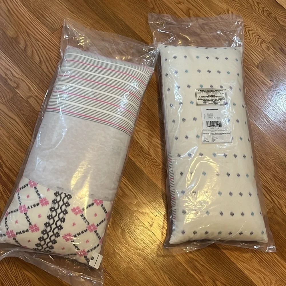 Anthropologie Aurelia Patchwork Cushion Pillow Rectangle NWT